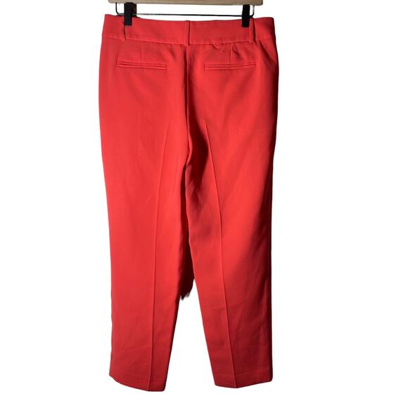 J. Crew Drapey Crepe Pleated Red Orange Business Pants Size 4 - Picture 3 of 11